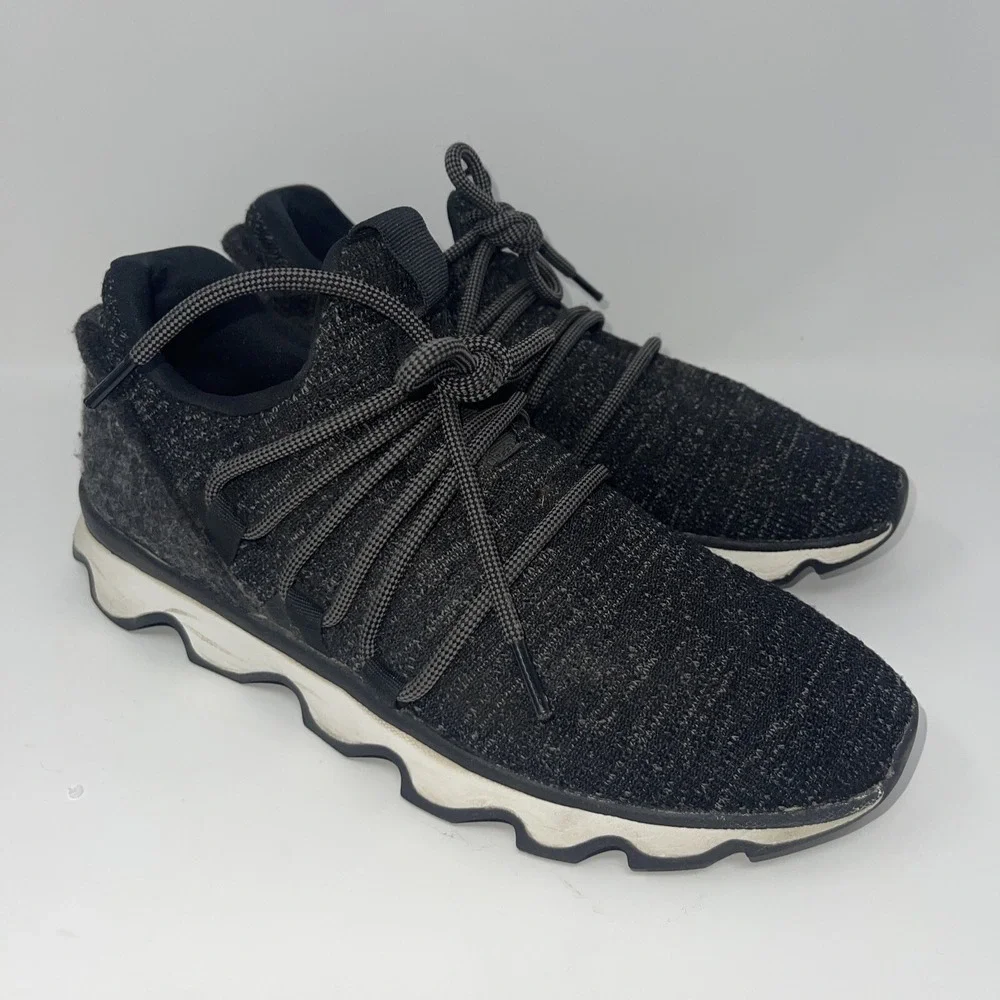 Sorel Kinetic NL3227-011 Sneakers Lace Up Low Top Knit Womens Shoes Size 9 Black